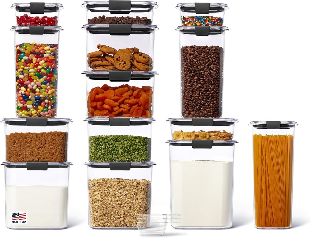 Brilliance 14-Piece Food Storage Container Set with Scoops Airtight BPA-Free