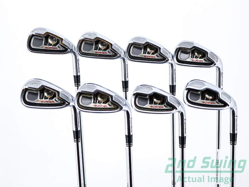 TaylorMade Tour Burner Iron Set 4-PW AW Steel Regular Right Hand +1/2 Inch
