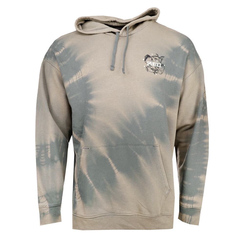 Puma Downtown Re:Place Graphic Pullover Hoodie Mens Grey Casual Outerwear 625431