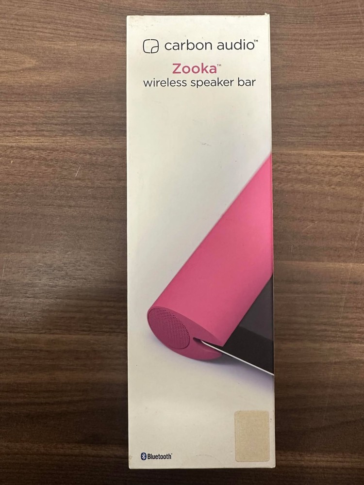 Carbon Audio Zooka Wireless Bluetooth Speaker Bar in Pink - Excellent Condition
