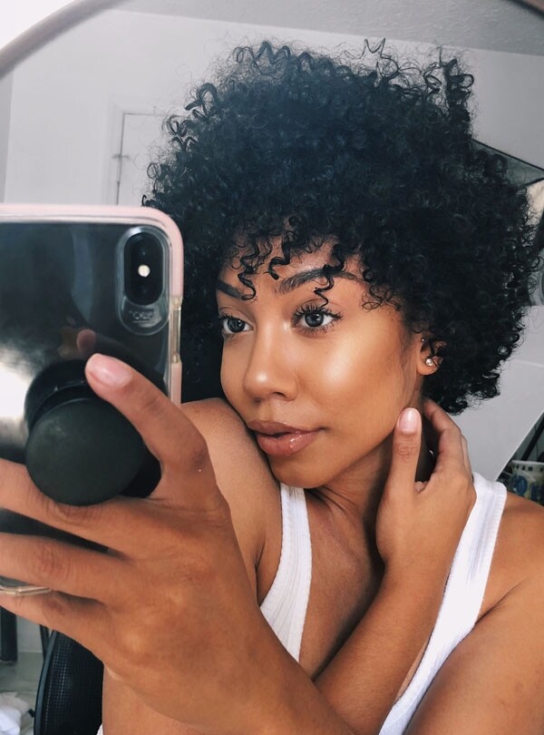 Short Black Curly Kinky Wig Natural Look for Women Party Cosplay