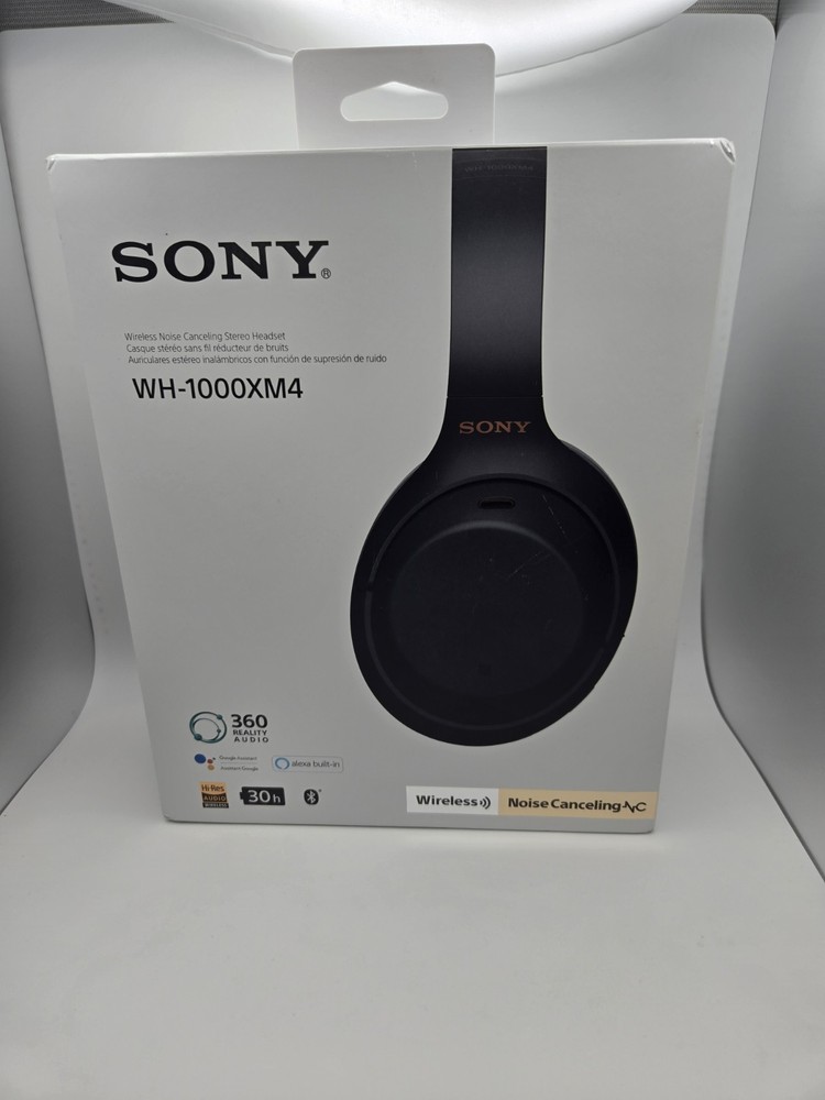 Sony WH-1000XM4 Black Headphones EMPTY BOX ONLY Inserts & Manuals