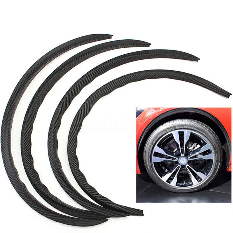 US 72cm Carbon Fiber Color Wheel Eyebrow Arch Trim Lips Fender Flares Protectors
