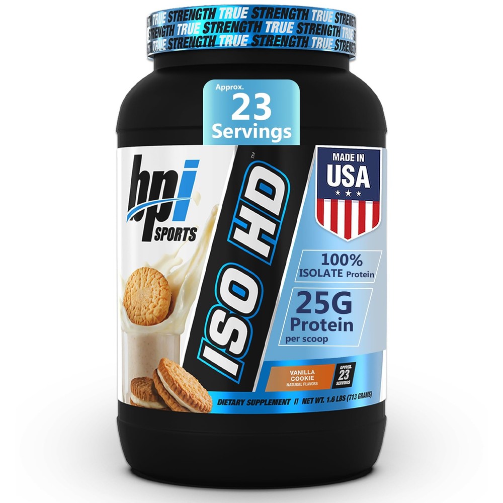 BPI Sports ISO HD 100% Whey Isolate Protein Powder for Muscle Recovery and Growth