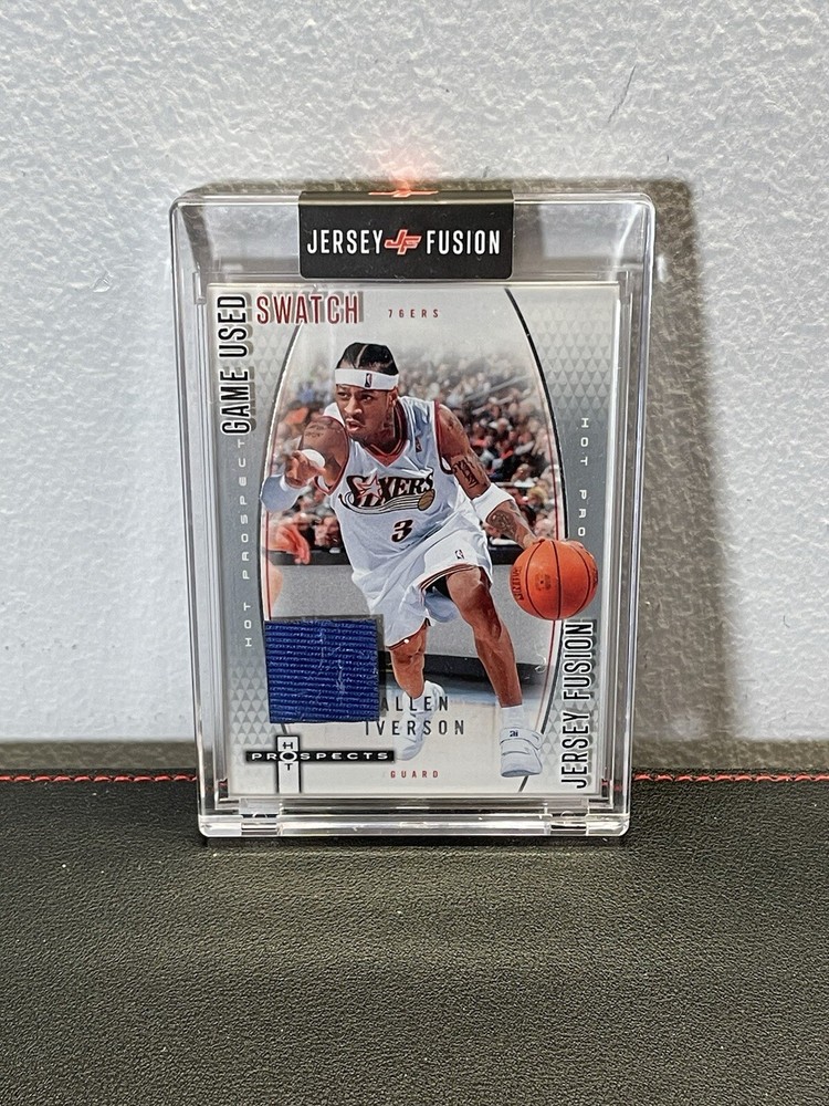 Allen Iverson Jersey Fusion 02-03 Hot Prospects Game Used Swatch Jersey Fusion