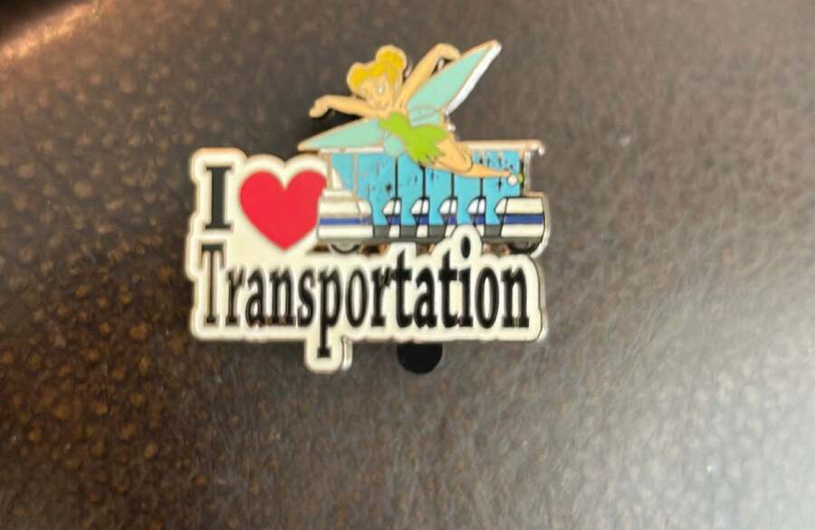 Disney Tinker Bell I Love Trasportation  Pin