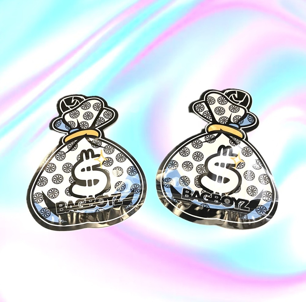 50PC Die Cut Shaped Mylar Bags 3.5g | Smell-proof Food Storage