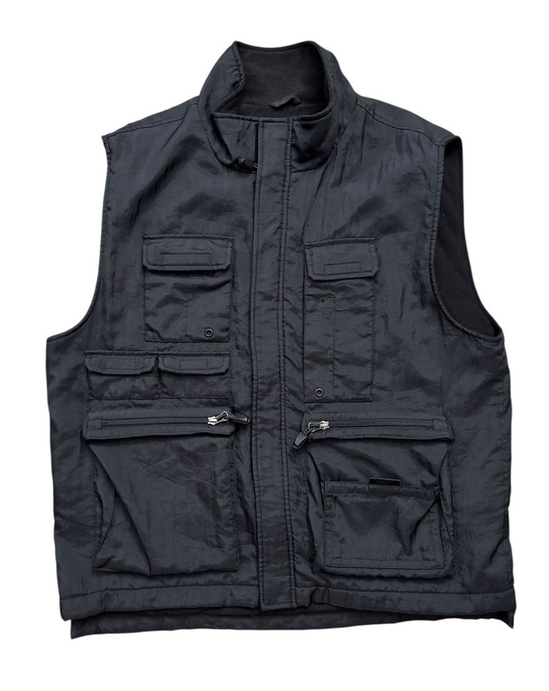 GAP Vest Mens Sz Medium Black Multi-pocket Utility Fishing Vest Camping Outdoors