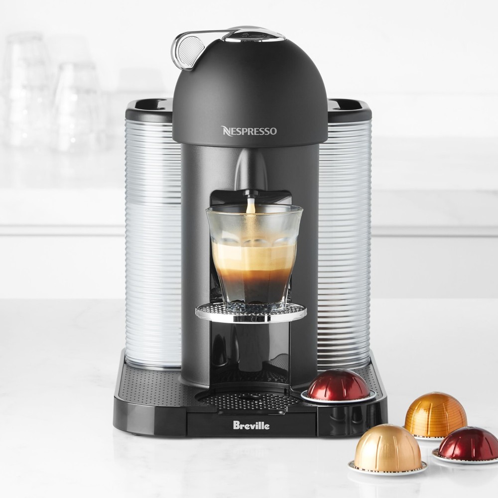 Nespresso Vertuo Coffee Pod & Espresso Machine Black Auto Shut -off By Breville