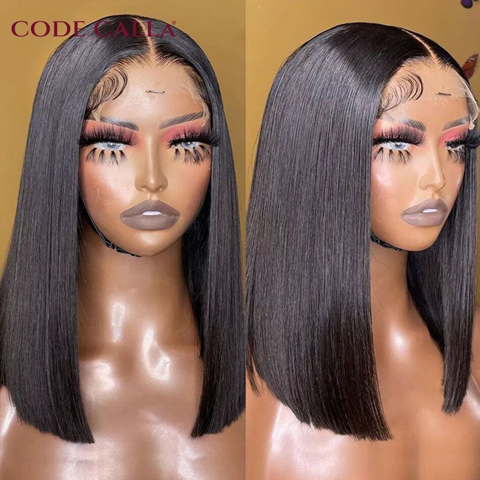 Straight Bob Lace Front Human Hair Wig Glueless Indian Hair for Women