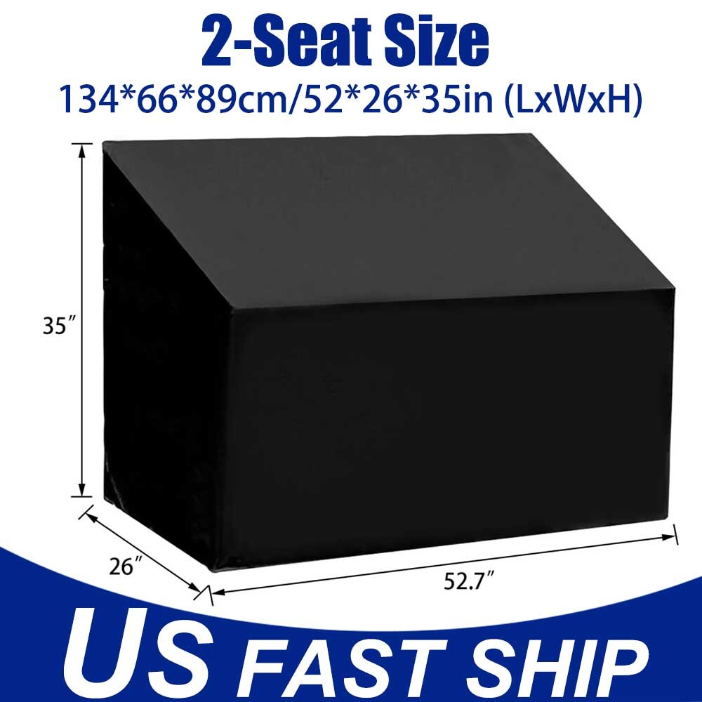 Outdoor Patio Bench Cover Waterproof,2 Seater, Loveseat, Sofa, Glider, Furniture