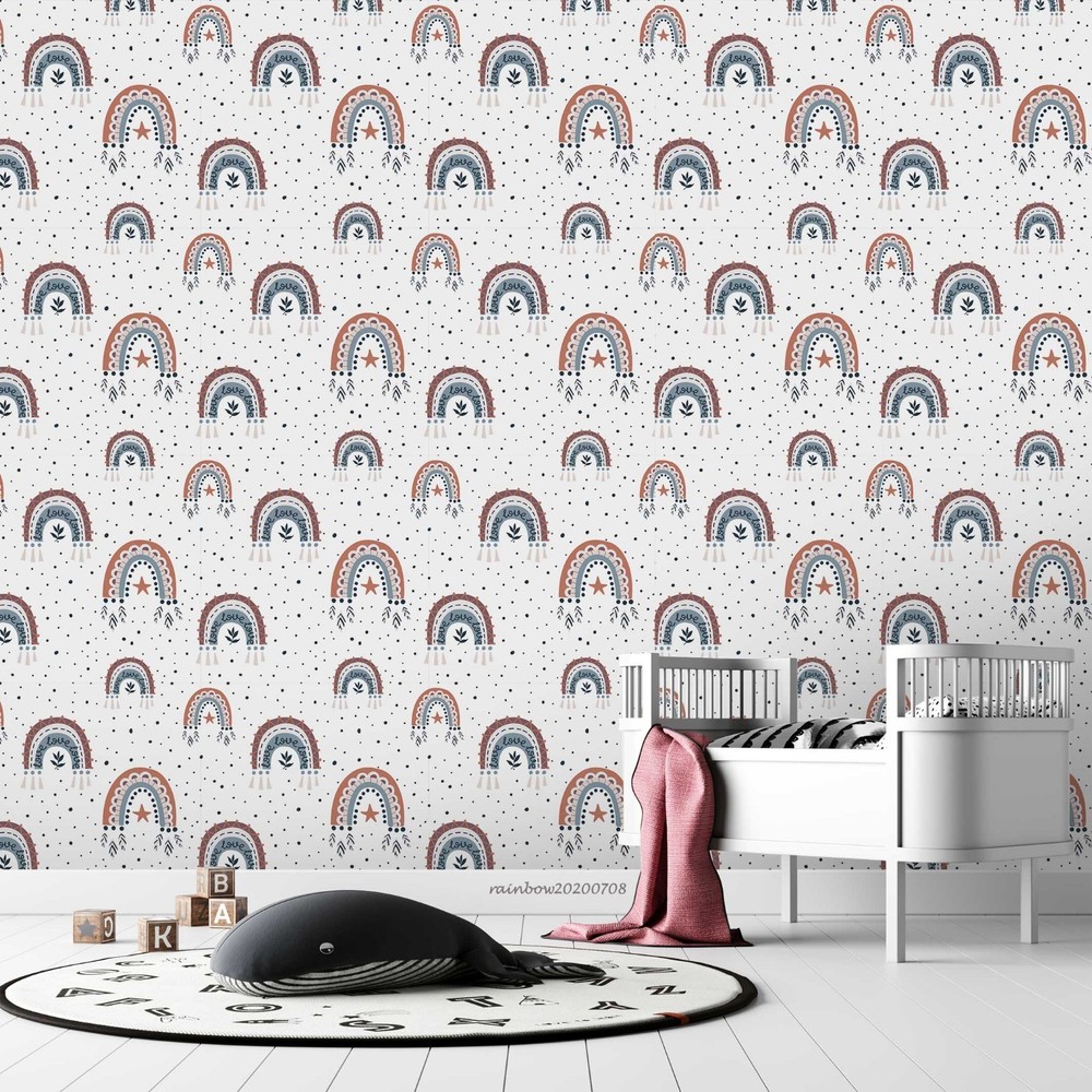 3D Rainbow Watercolor Pattern Wall Murals Wallpaper Murals Wall Sticker 11