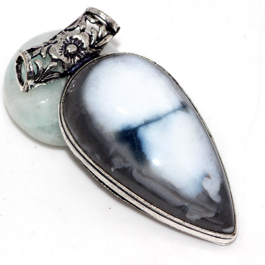 925 Silver Plated Owhyee Eye Opal Jewellery Pendant Handmade Size 2