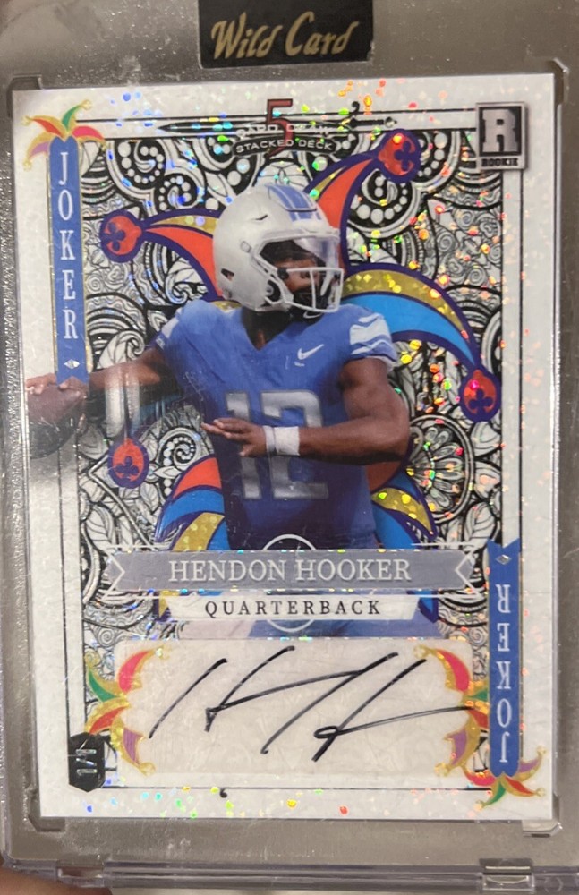 HENDON HOOKER 1/1 Joker Auto Wild Card 5 Card Draw Stacked Deck Platinum