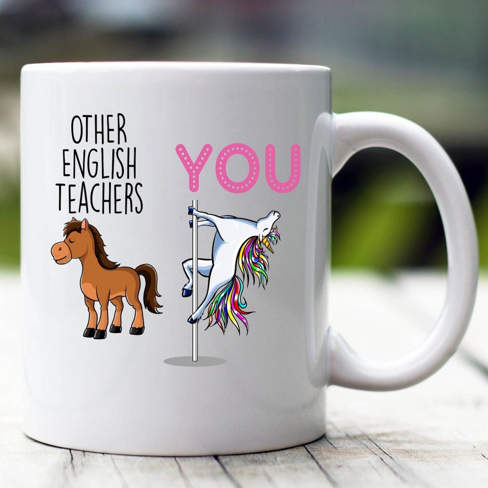 English Teacher Gift English Teacher Mug English Teacher Funny Unicorn Mug Engli