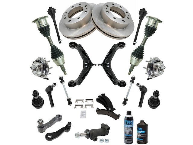 Front Brake Pad Rotor Axle Control Arm Kit for 2007 Sierra 3500 Classic 27WCPQ