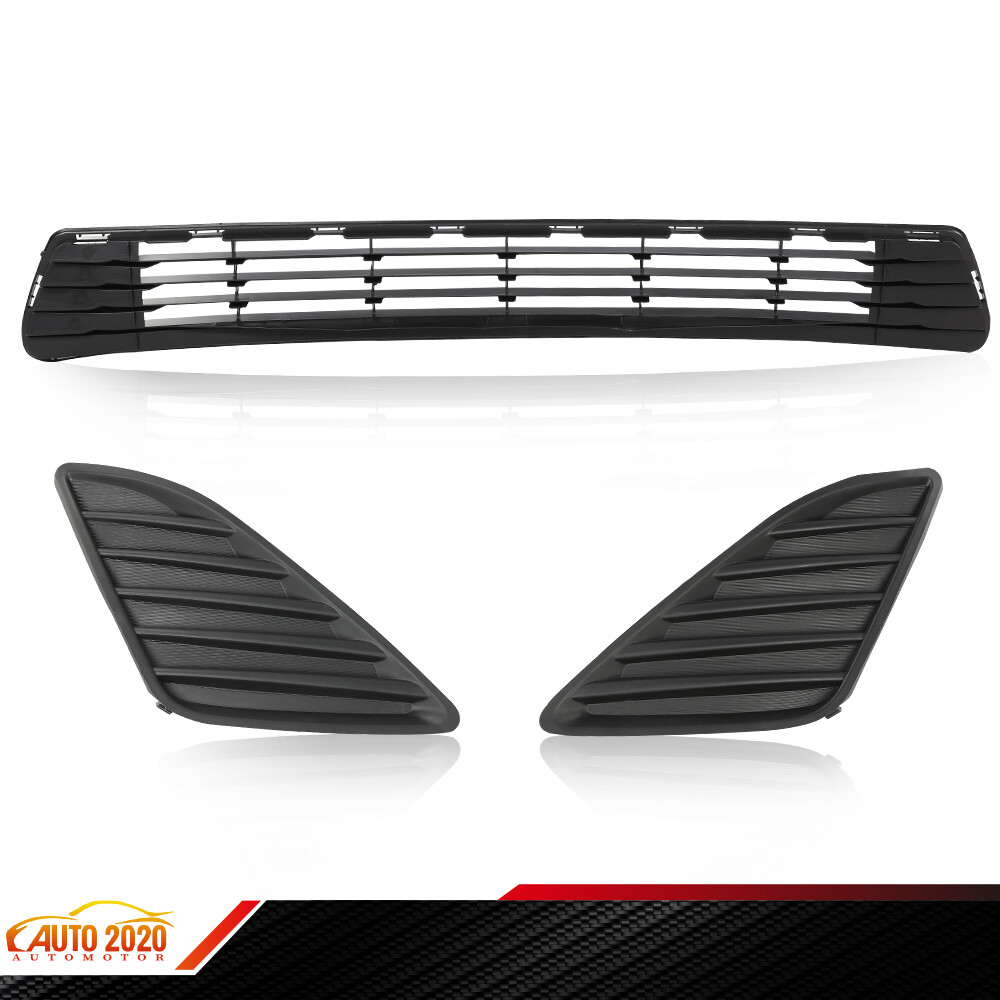 Front Bumper Lower Grille w/ Fog Hole Cover Set Fit For 2012-2014 Toyota Camry