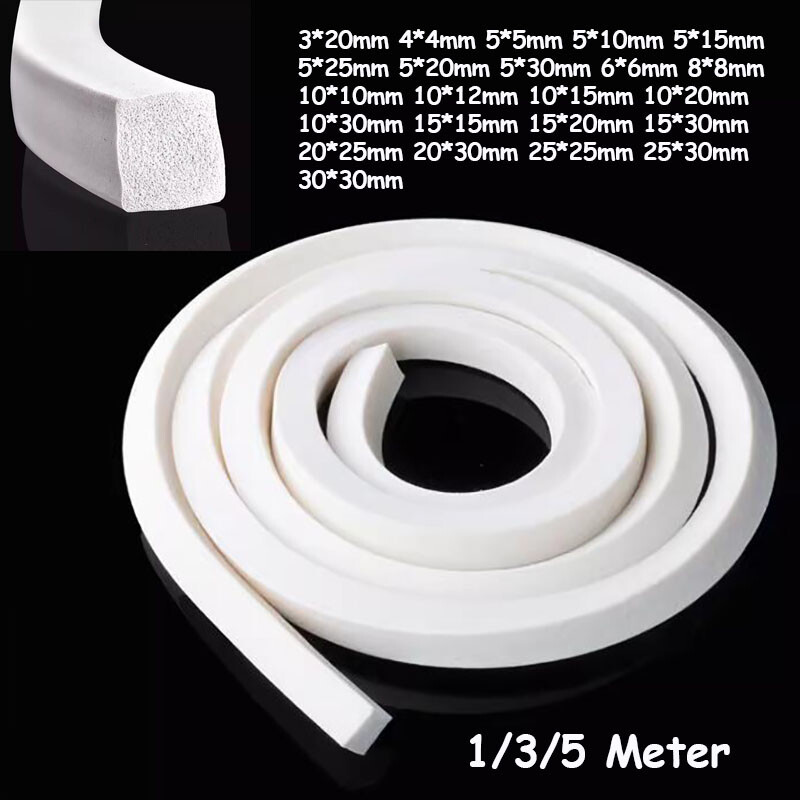 3-30mm High Temp Solid Silicone Rubber Sealing Strip Gasket