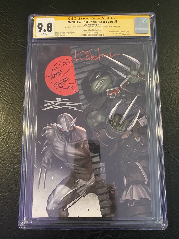 TMNT: Last Ronin-Lost Years #3, CGC 9.8, InHyuk Lee sketch/signed +Kevin Eastman