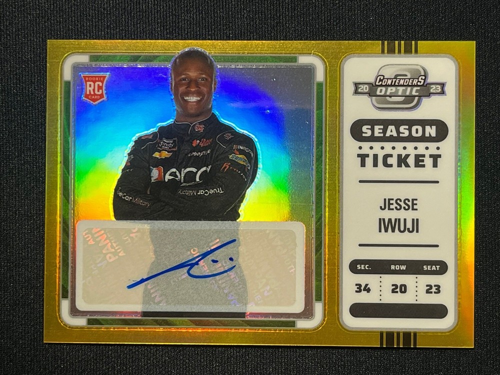 Jesse Iwuji 2023 Nascar Optic Gold Rookie Autograph Card #10/3