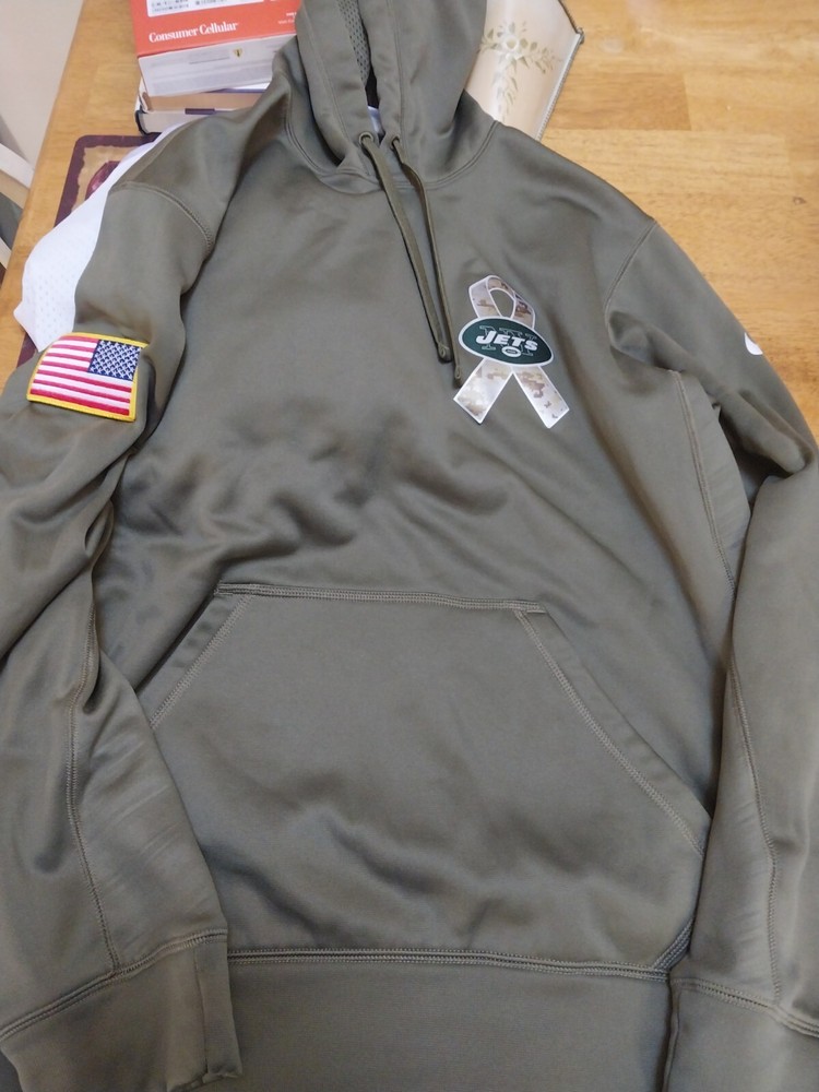 Ny Jets Salute To Service Hoodie Mens Med