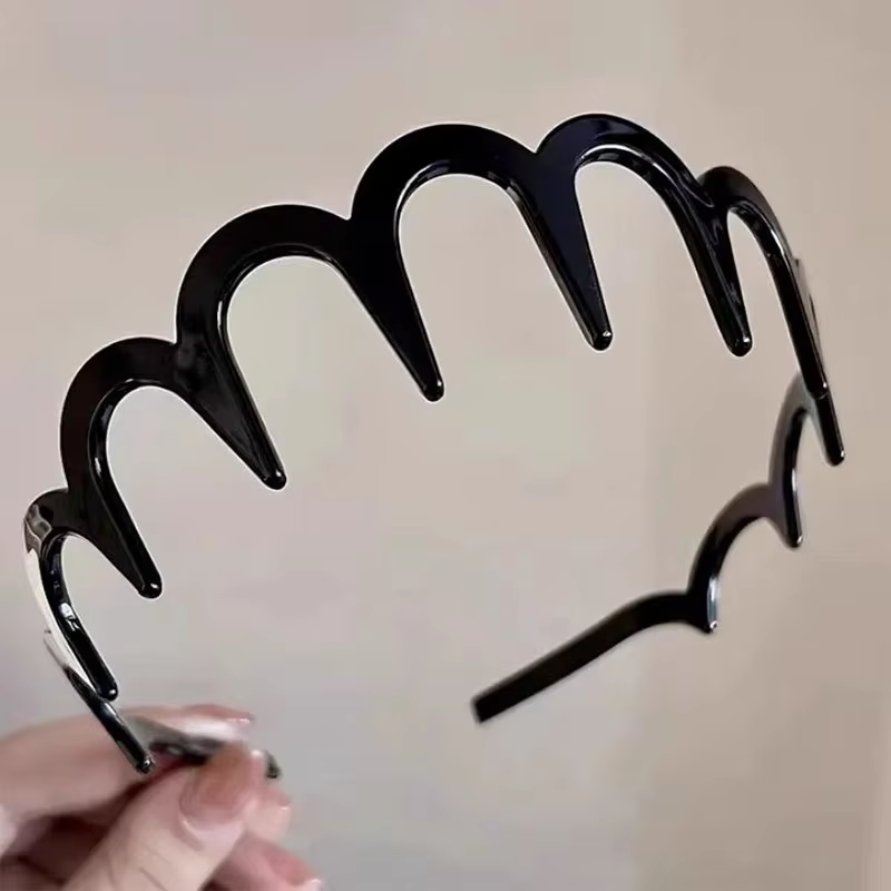 New Korean Hair Comb Headband for Women Girls Headwear Plastic Hoops Fixed Teeth