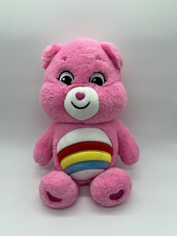 Care Bears Pink Cheer Bear 13 Inch Rainbow Plush Stuffed Animal Basic Fun 2020