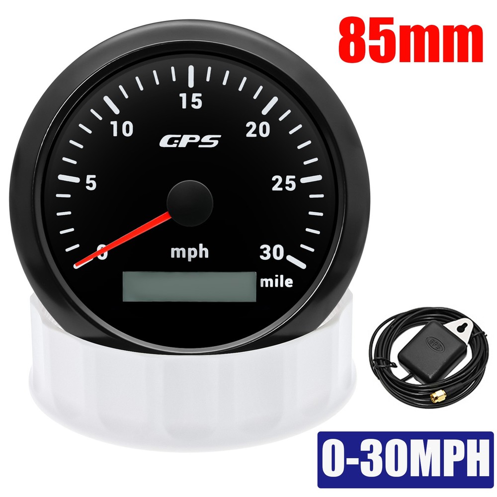 85mm GPS Speedometer 0-30MPH Gauge for Car Truck Motorcycles Boat Waterproof