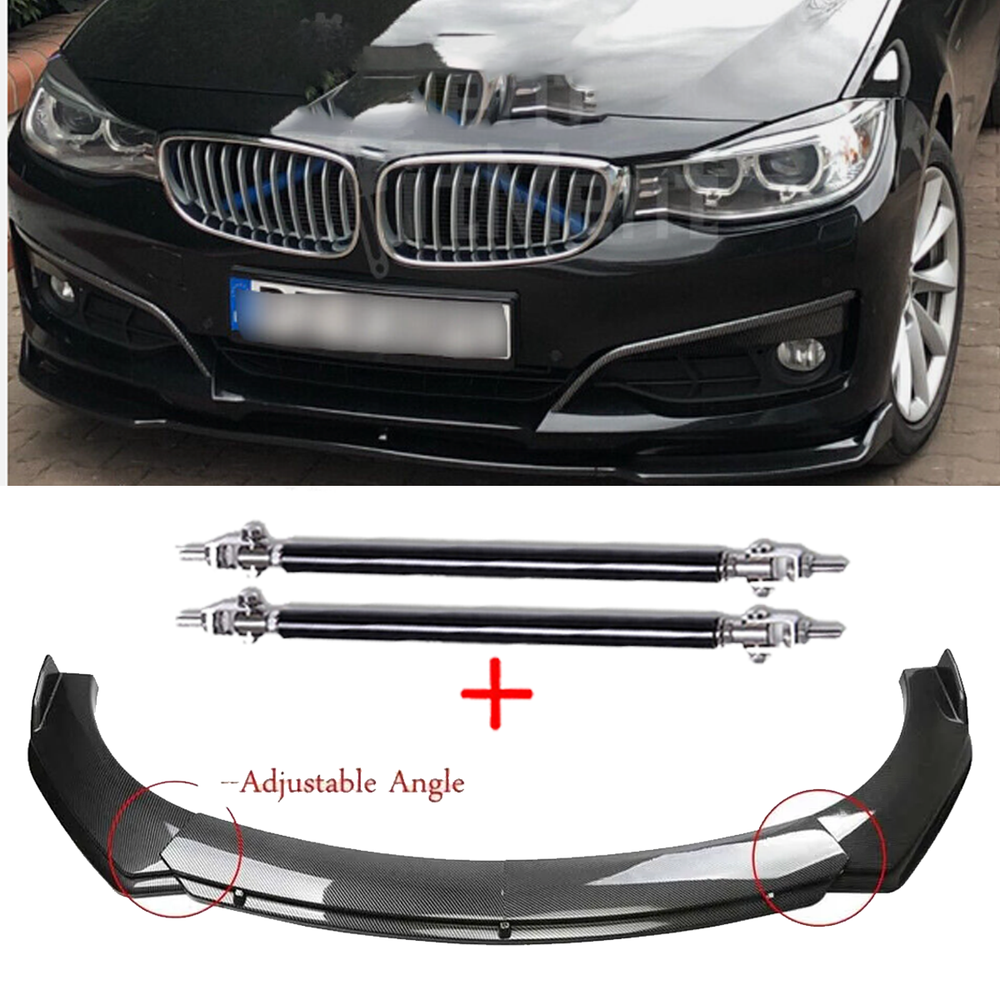 Carbon Fiber Style Front Bumper Lip Chin Spoiler For BMW 320i 328i 330i F30 F35