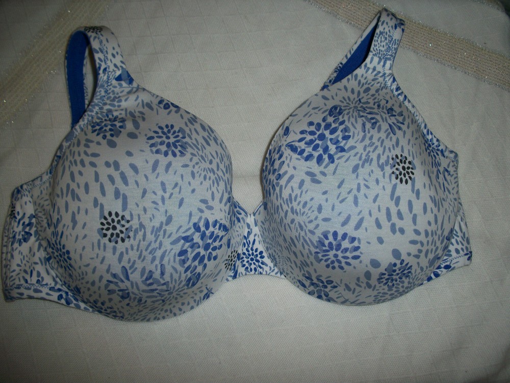 SUJETADOR CON AROS COMFORT CHOICE TALLA 42DD ESTILO 27-1322-0 COLOR AZUL FLORAL NUEVO SIN ETIQUETAS