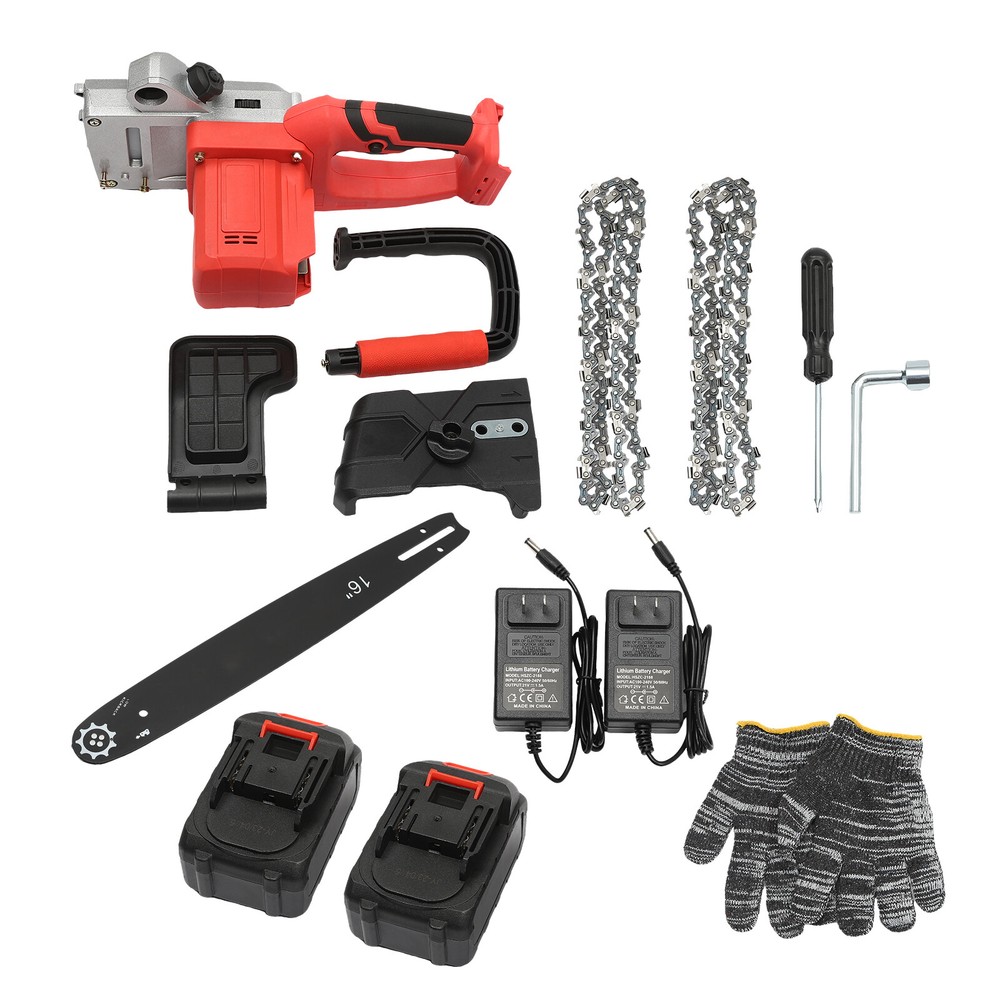 Cordless 16'' Electric One-Hand Wood Cutting Saw Chainsaw For Lithium Battery