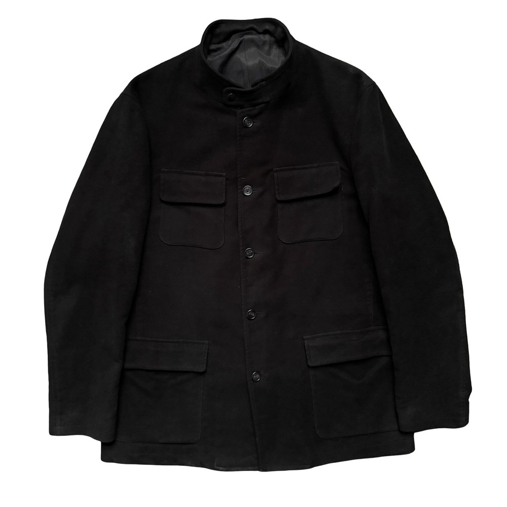 Massimo Dutti Extrafine Cotton Jacket Mens Large (XL) Moleskin Utility Field