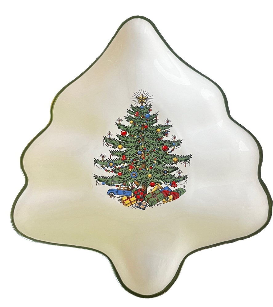 Cuthbertson Christmas Tree Candy Nut Dish Made In England Holiday Vintage