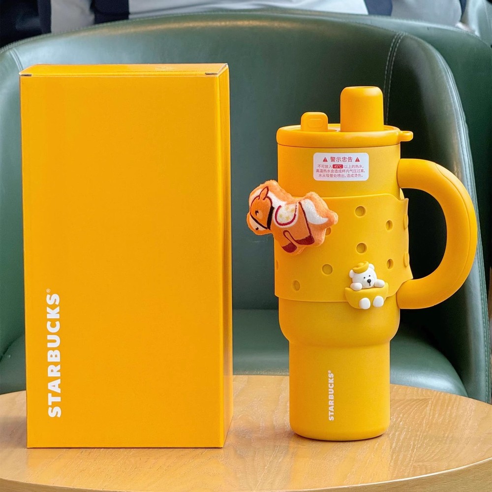 New 2026 China Starbucks Happy Horse Year 40oz SS Double Drink Tumbler