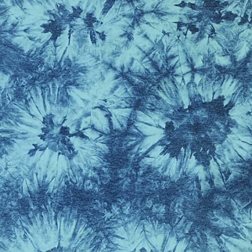 Tie Dye Poly Rayon Spandex French Terry Stretch Fabric for DIY Projects