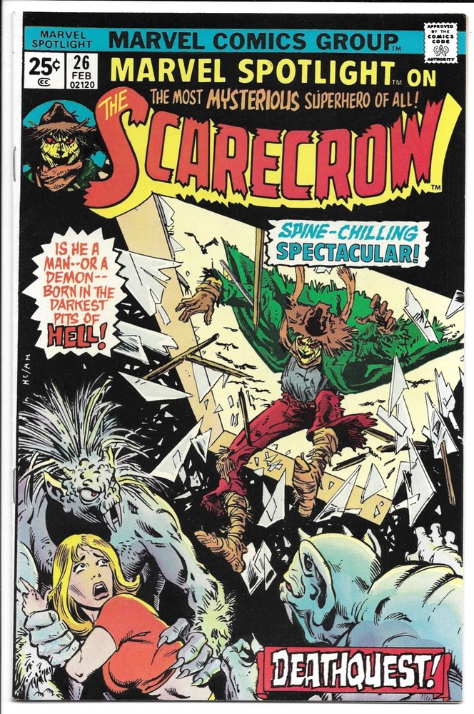 MARVEL SPOTLIGHT #26 VF+ 8.5 SCARECROW BRONZE AGE WHITE PAGES