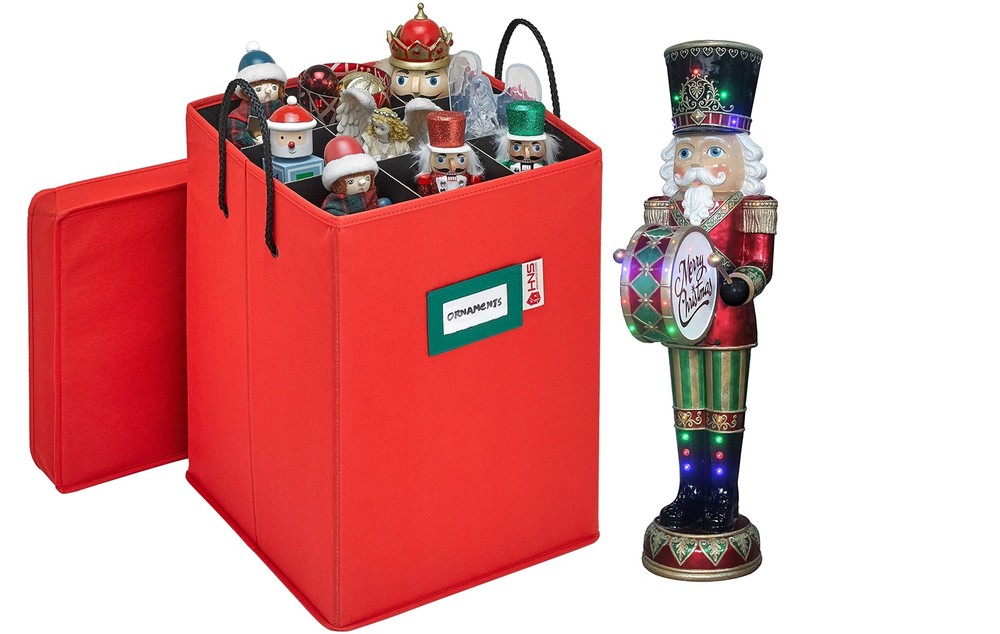 Christmas Nutcracker and Figurine Collectible Storage Box - Stores Up to 9-16...