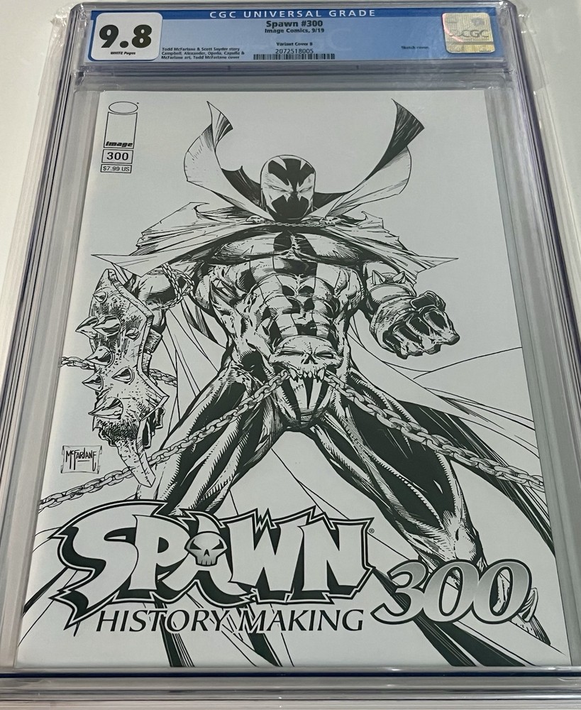 Spawn #300B McFarlane B&W Variant(SET) (1- CGC 9.8)  (1-NM Raw)