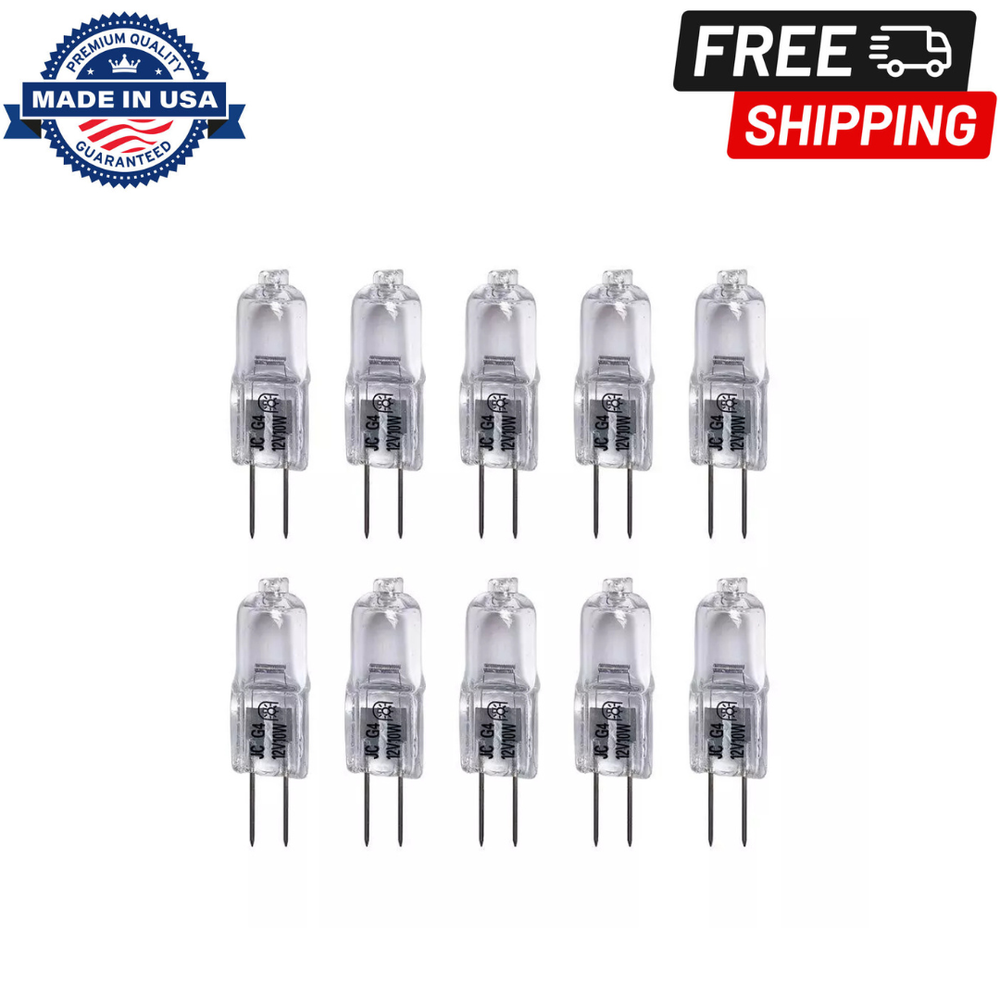 10 Watt T3 G4 Base 12 Volt 2500 Hours Light Bulb 10W 12V 2900K Landscape,10 Pack