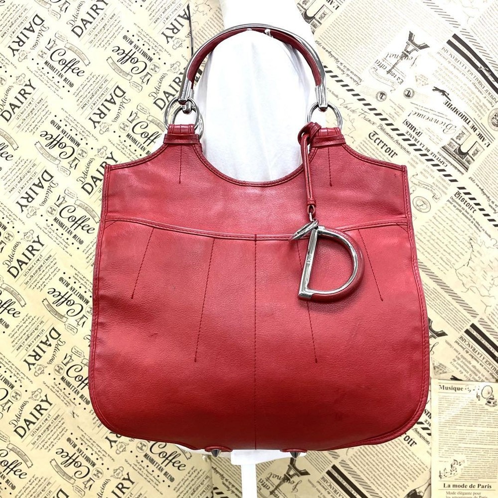 Dior Red Hand Tote Bag SG1885B for Business Travel New