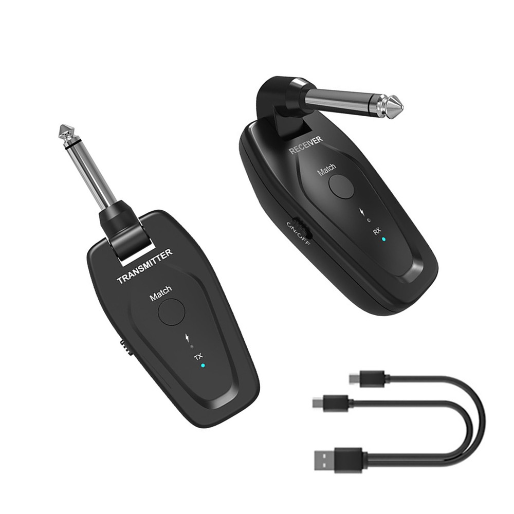 UHF Wireless Guitar System Transmitter and Receiver Set for Electric Guitars