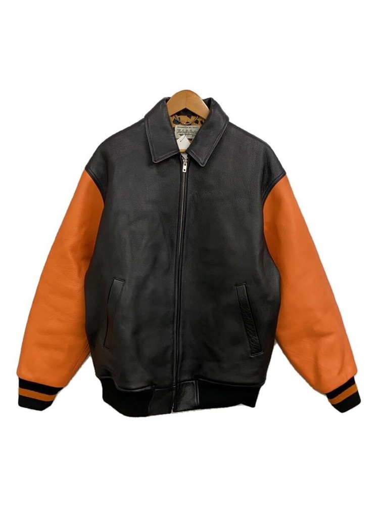Wacko Maria Leather Jacket Blouson/M/Leather/Blk/Varsity Jacket/Varsity 3970