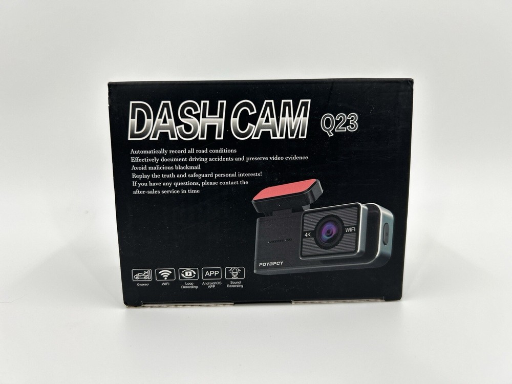 Dash Cam Front 4K WiFi Dashcam with 64GB SD Card 2160P App Control SHIPS ASAP