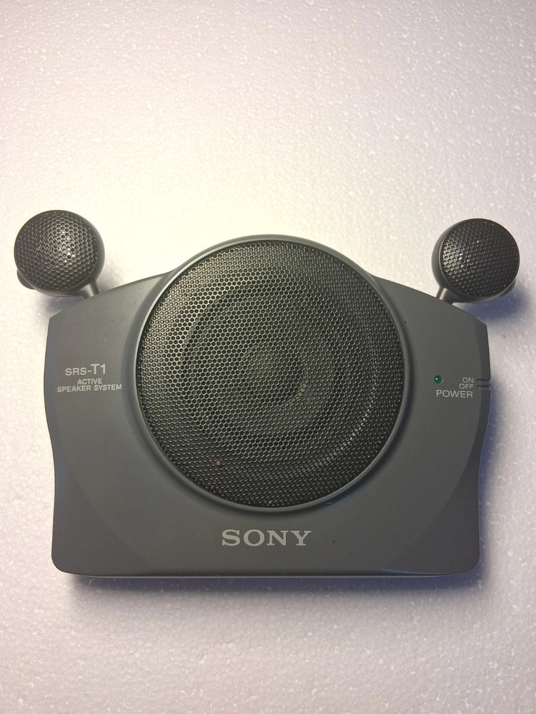 Sony SRS-T1 Active Speaker System AUX Mini Foldable & Portable - Works Great!