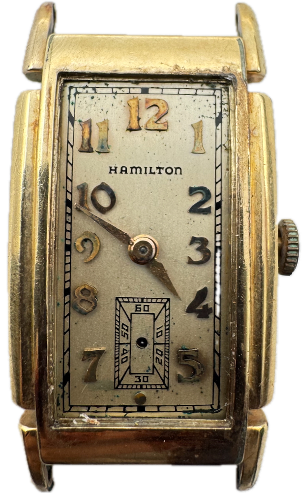 Vintage Hamilton Dickens Men's Mechanical Wristwatch 980 USA 14k Gold Filled