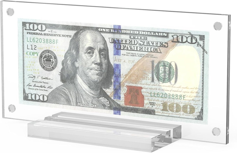 Dollar Bill Frame, Dollar Bill Currency Display Holder Money Frame for Collector