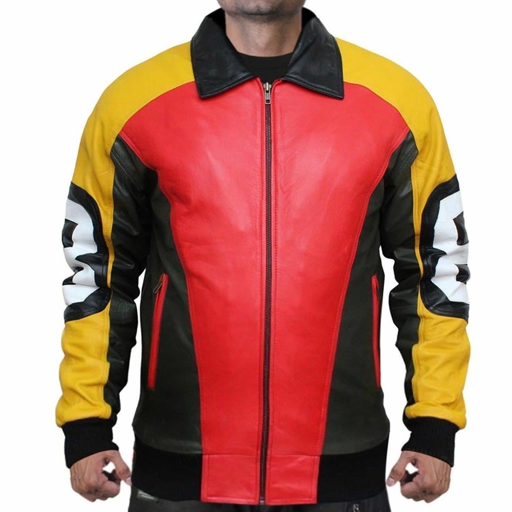 Seinfeld 8 Ball Pool Michael Hoban MI Bomber Genuine Leather Jacket
