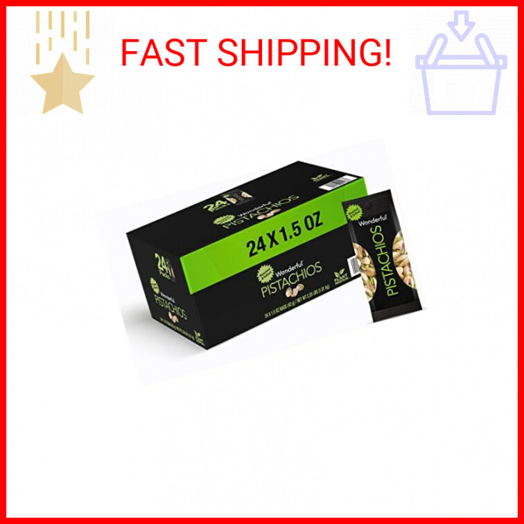 Roasted Salted Pistachios Protein Snack 1.5oz (Pack of 24) - Healthy On-the-Go N