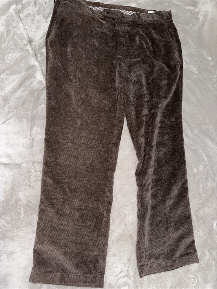 Peter Millar Ultra Soft Nanoluxe Mens Brown Corduroy Pants Size 40
