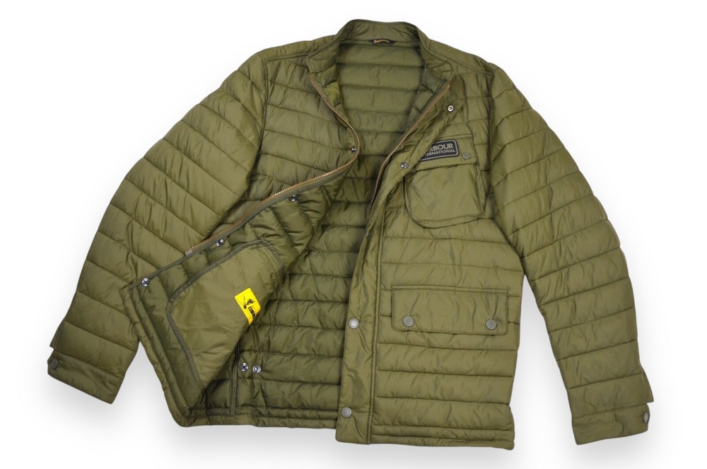 Men's Barbour Scrambler Quilt Jacket Green England Size XXL International Nation
